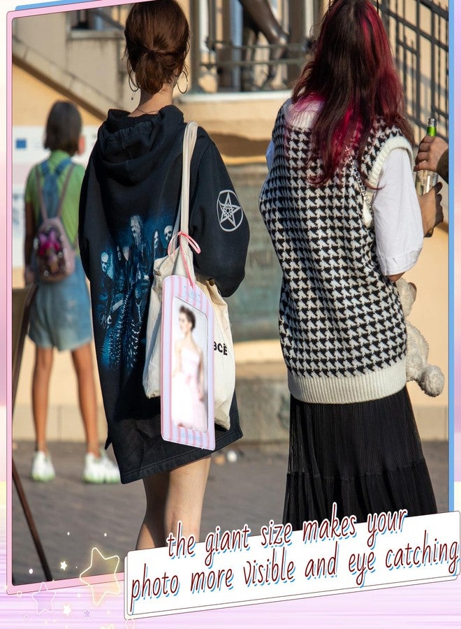 حامل بطاقات صور عملاق من هوميون، مقاس A4، حامل بطاقات صور مرح، ألبوم صور كبير، حقيبة حامل بطاقات صور مع شريط، حفلات موسيقية، صور فنانين، مهرجانات موسيقية، لمحبي الكيبوب (مخطط) - Image 5